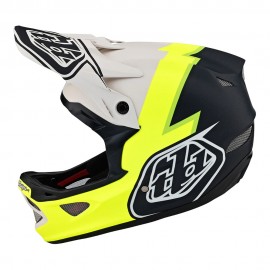 Troy Lee Designs D3 Fiberlite Helmet Spiderstripe Blue